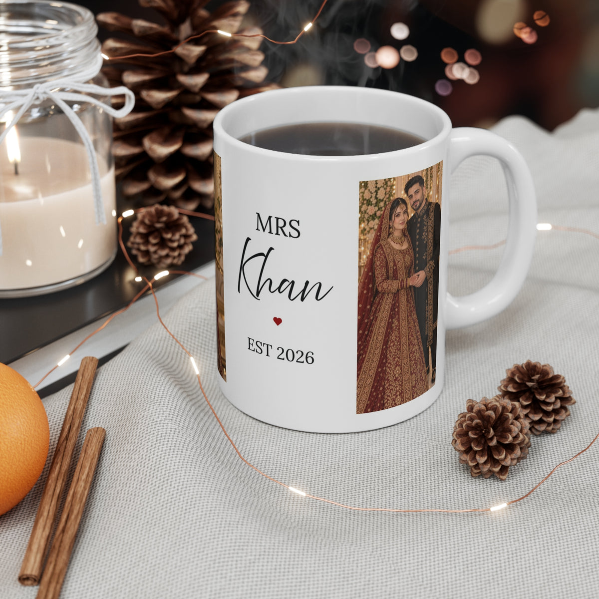 Personalised Bridal Gift Ceramic Mug (11oz)