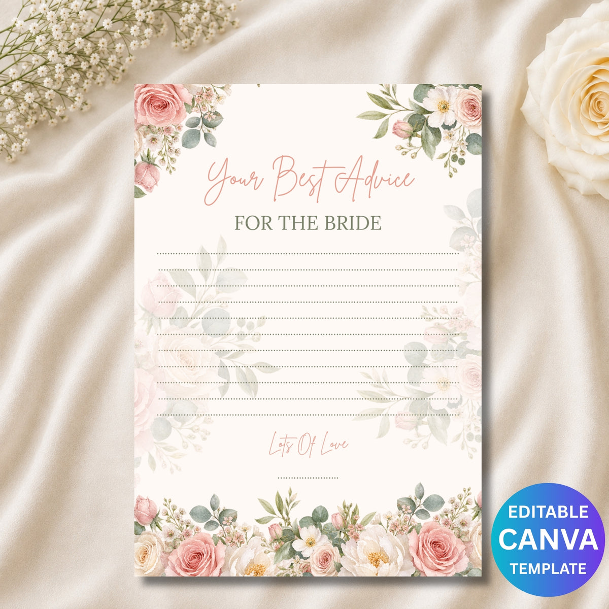 Editable Canva Bridal Shower Games Bundle, Would She Rather, How Well Do You Know the Bride, Advice for the Bride