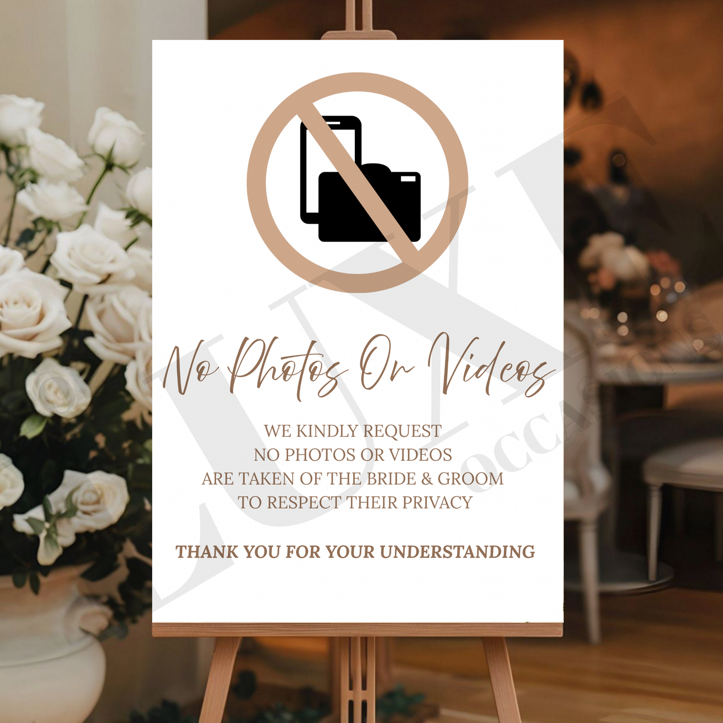 No Photos Or Videos Board