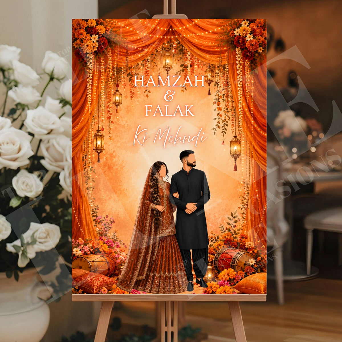 Joint Mehndi Dholki Welcome Sign