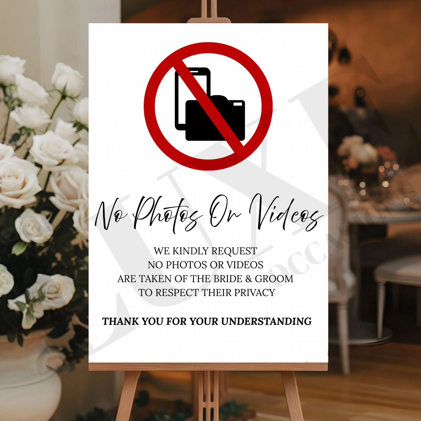 No Photos Or Videos Board
