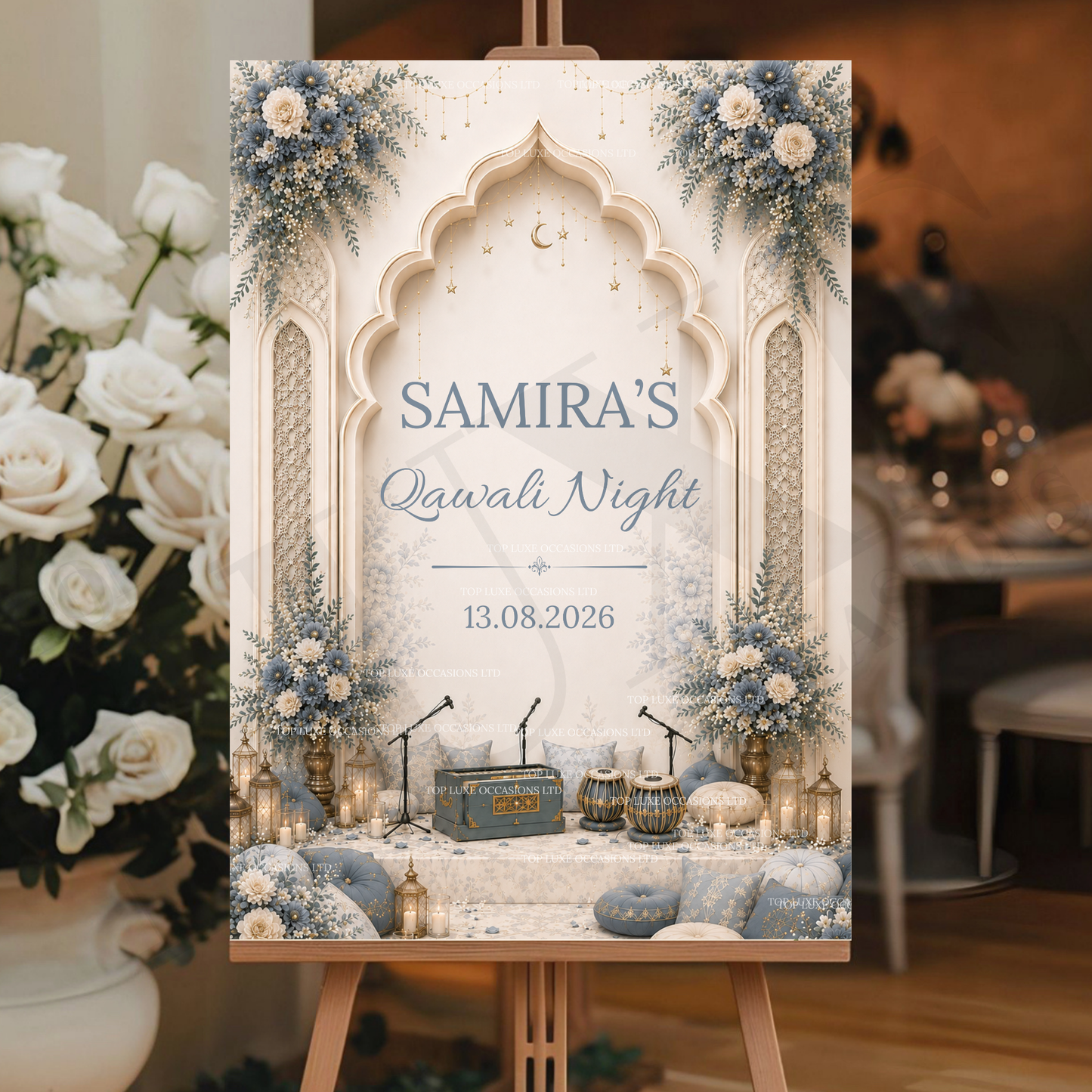 Aesthetic Boy/Girls Qawali Night Welcome Sign