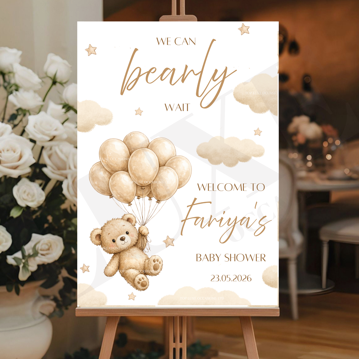 We Can Bearly Wait Baby Shower Board Design 2