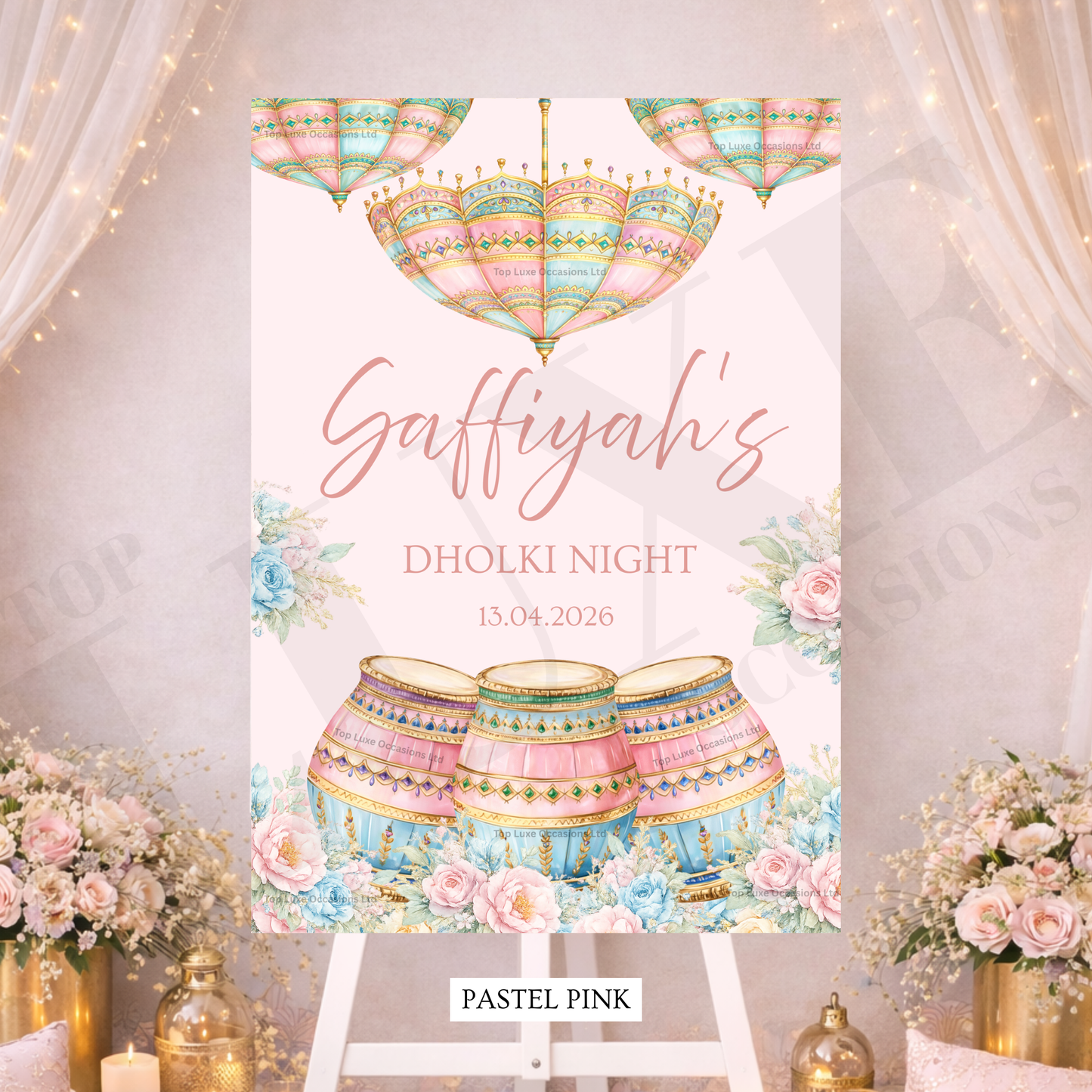 The Pastel Edit Mehndi Dholki Welcome Sign