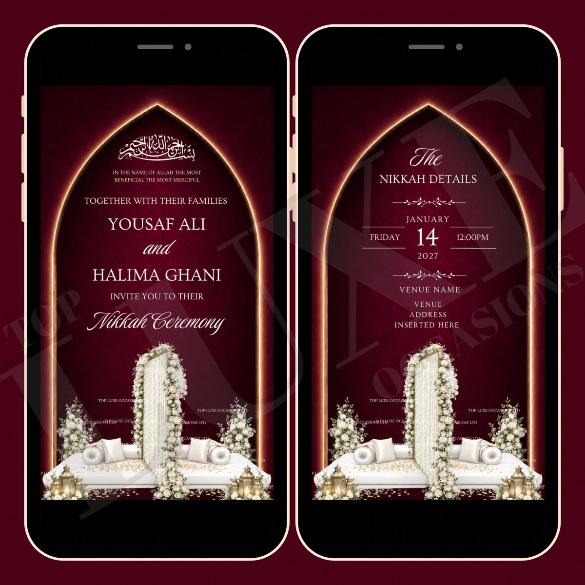 Nikkah | Baraat | Walima Video Invite