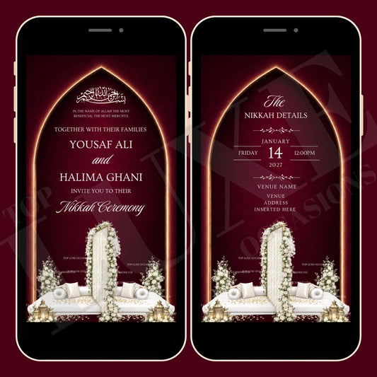 Nikkah | Baraat | Walima Video Invite