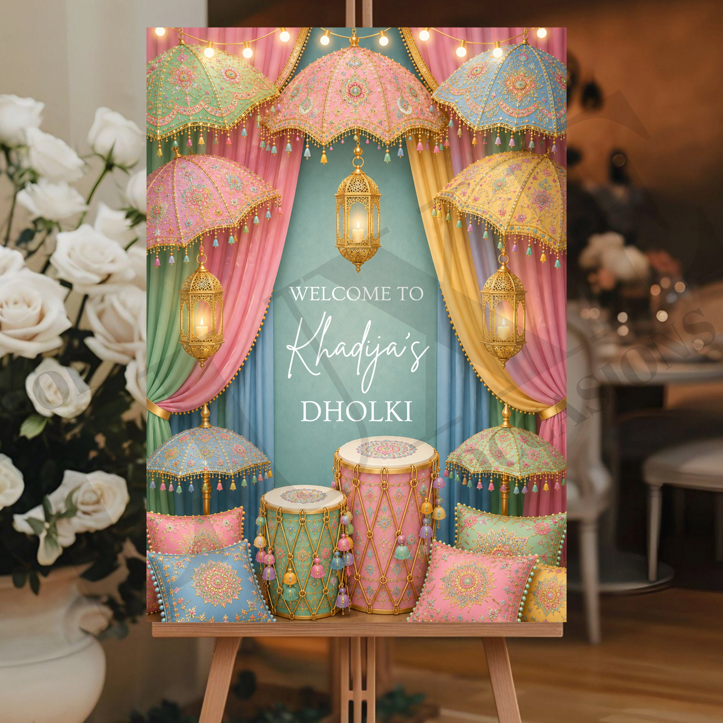 Mehndi Dholki Welcome Sign