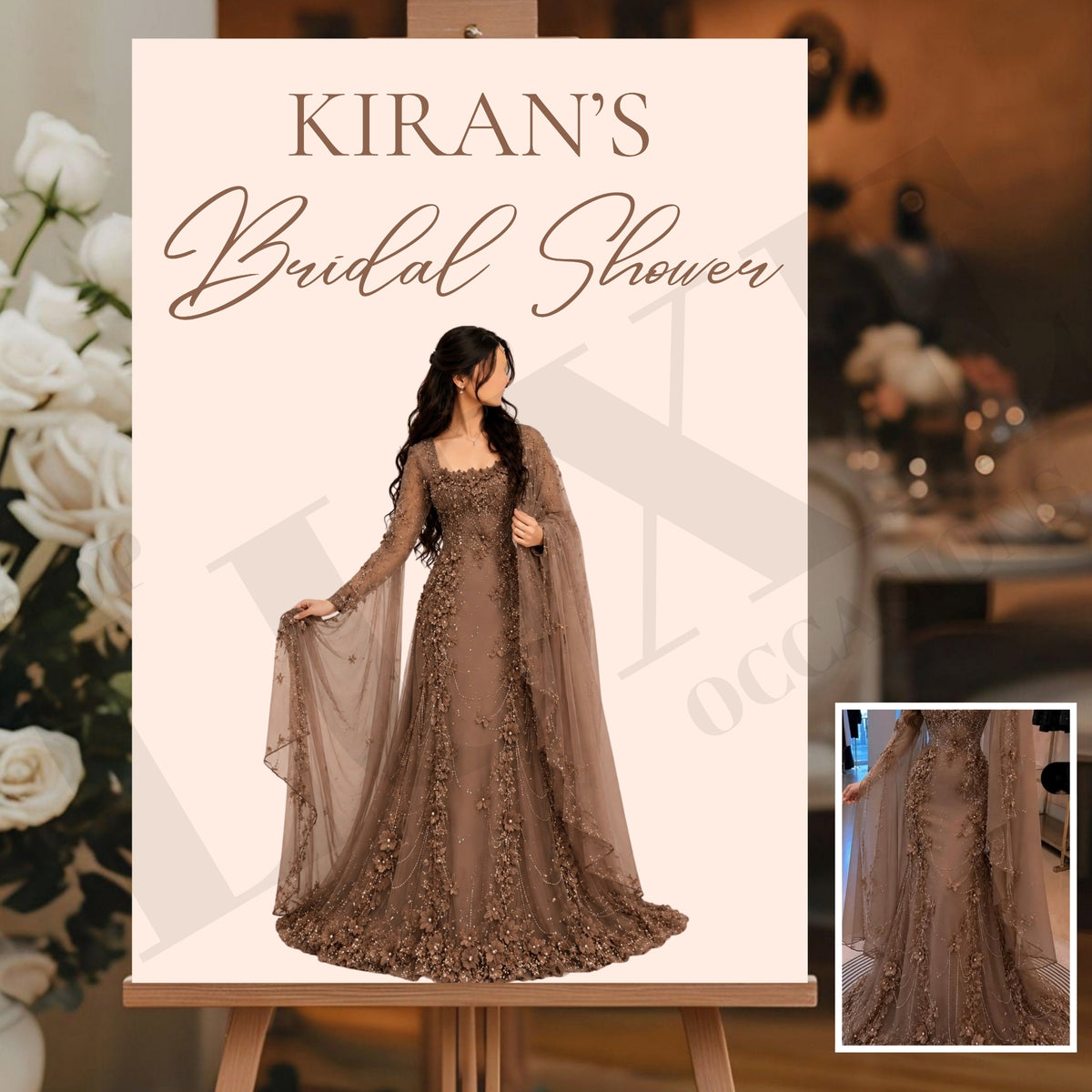 Custom Dress Bridal Shower Sign