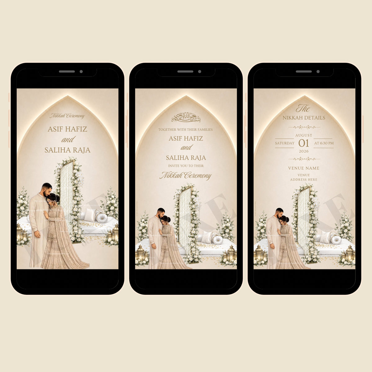 Nikkah | Baraat | Walima Video Invite