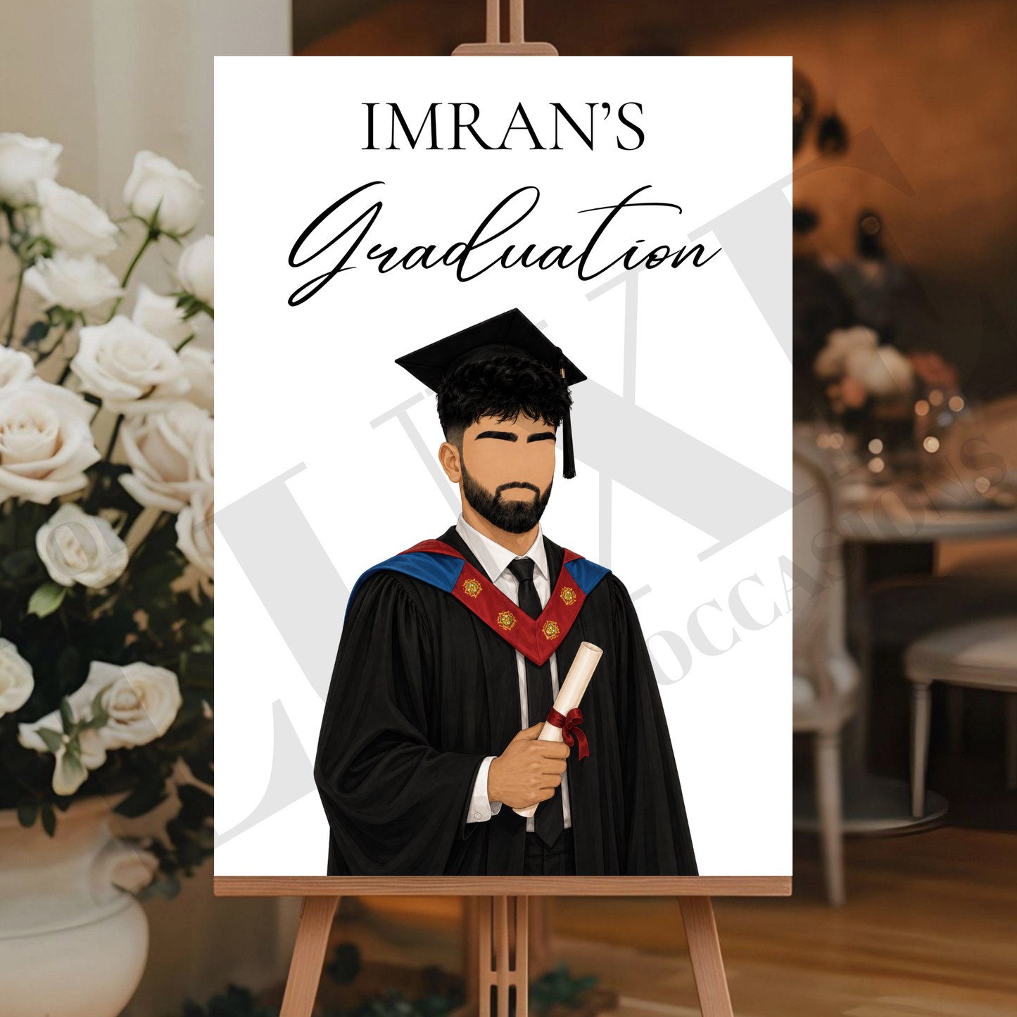 Custom Portrait Graduation Party Board & Portrait Copy