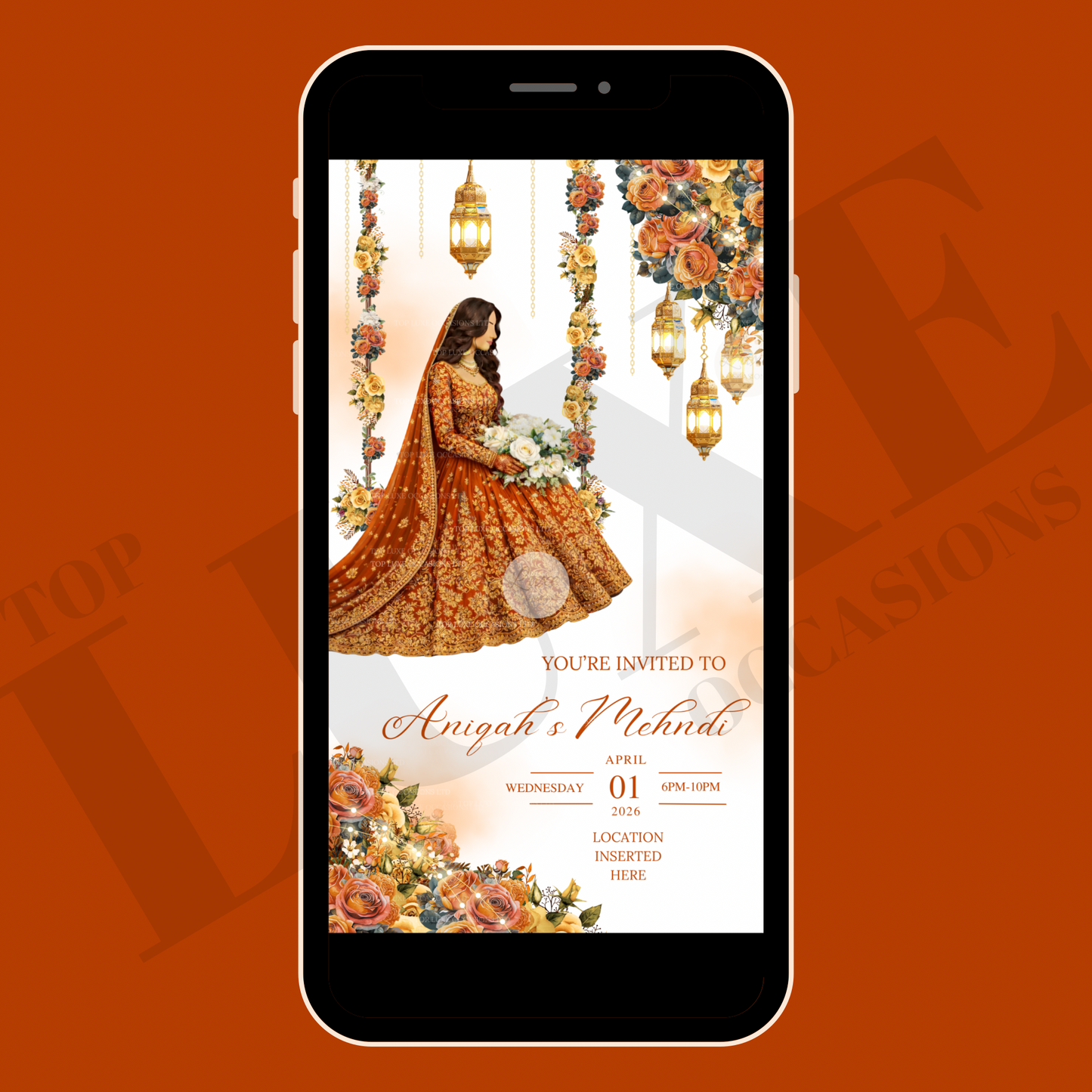 1 Page Mehndi | Dholki Invite