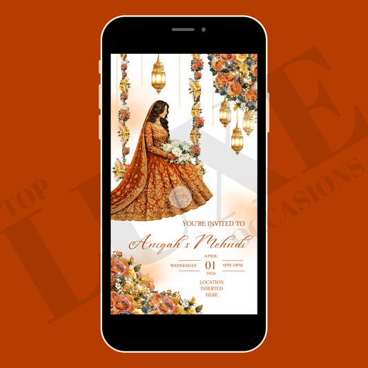 1 Page Mehndi | Dholki Invite