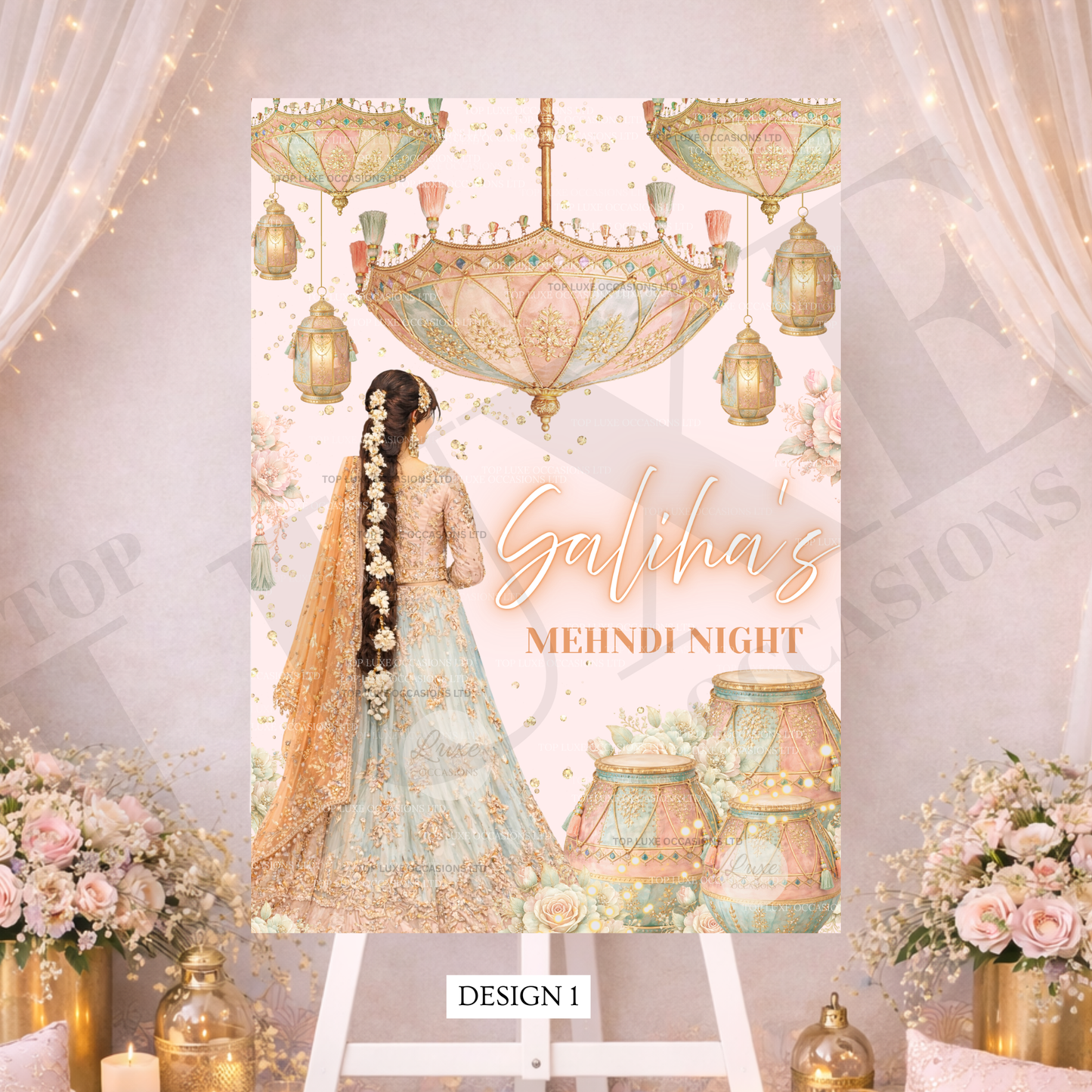 The Pastel Edit Mehndi Dholki Welcome Sign