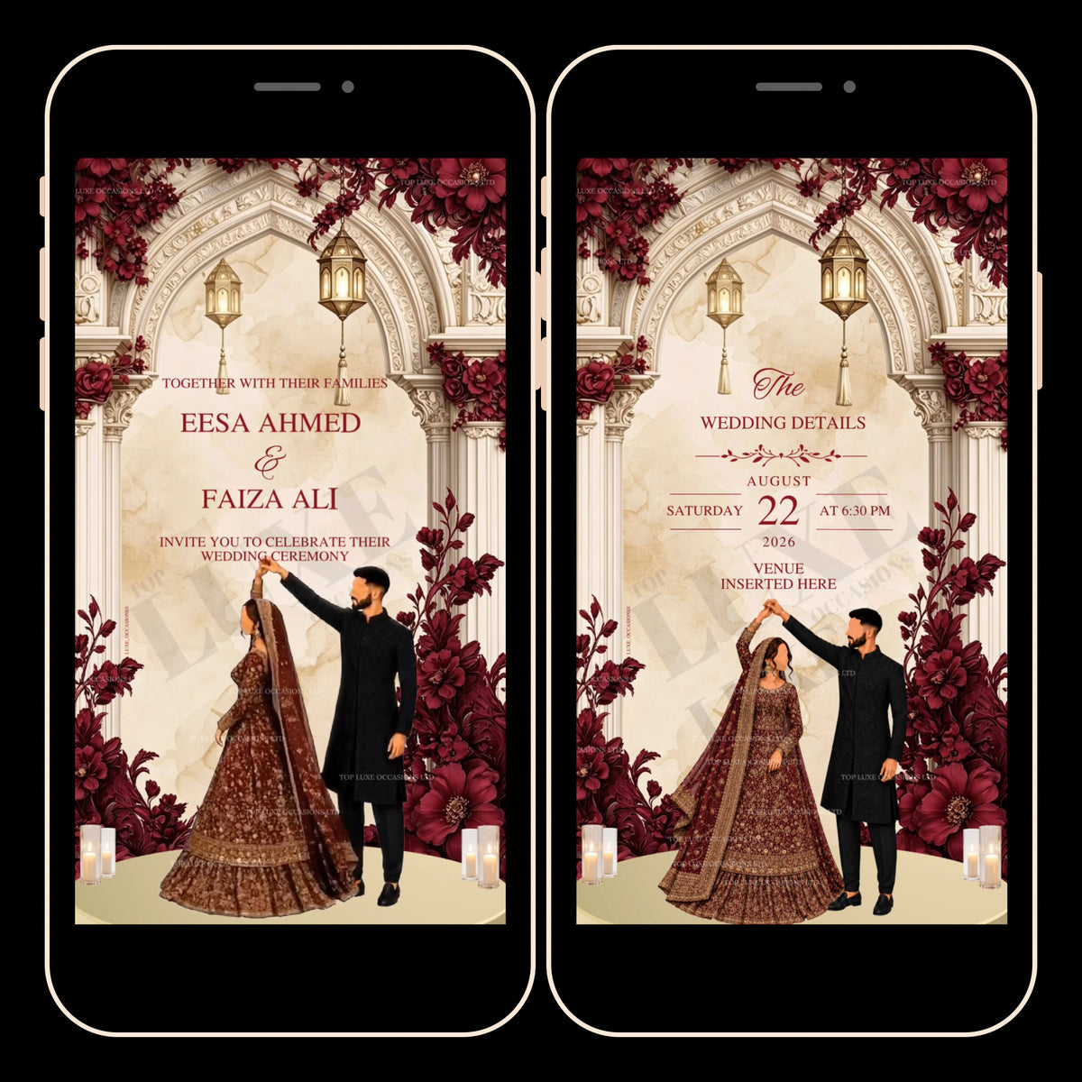 Animated Twirling Bride Nikkah | Baraat | Walima Video Invite