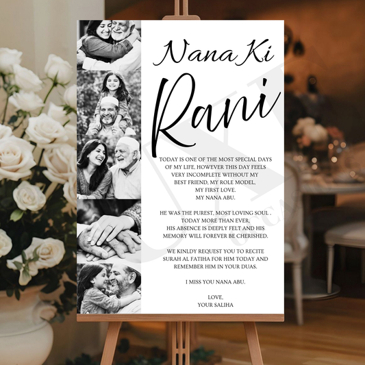 In Loving Memory Photo Board