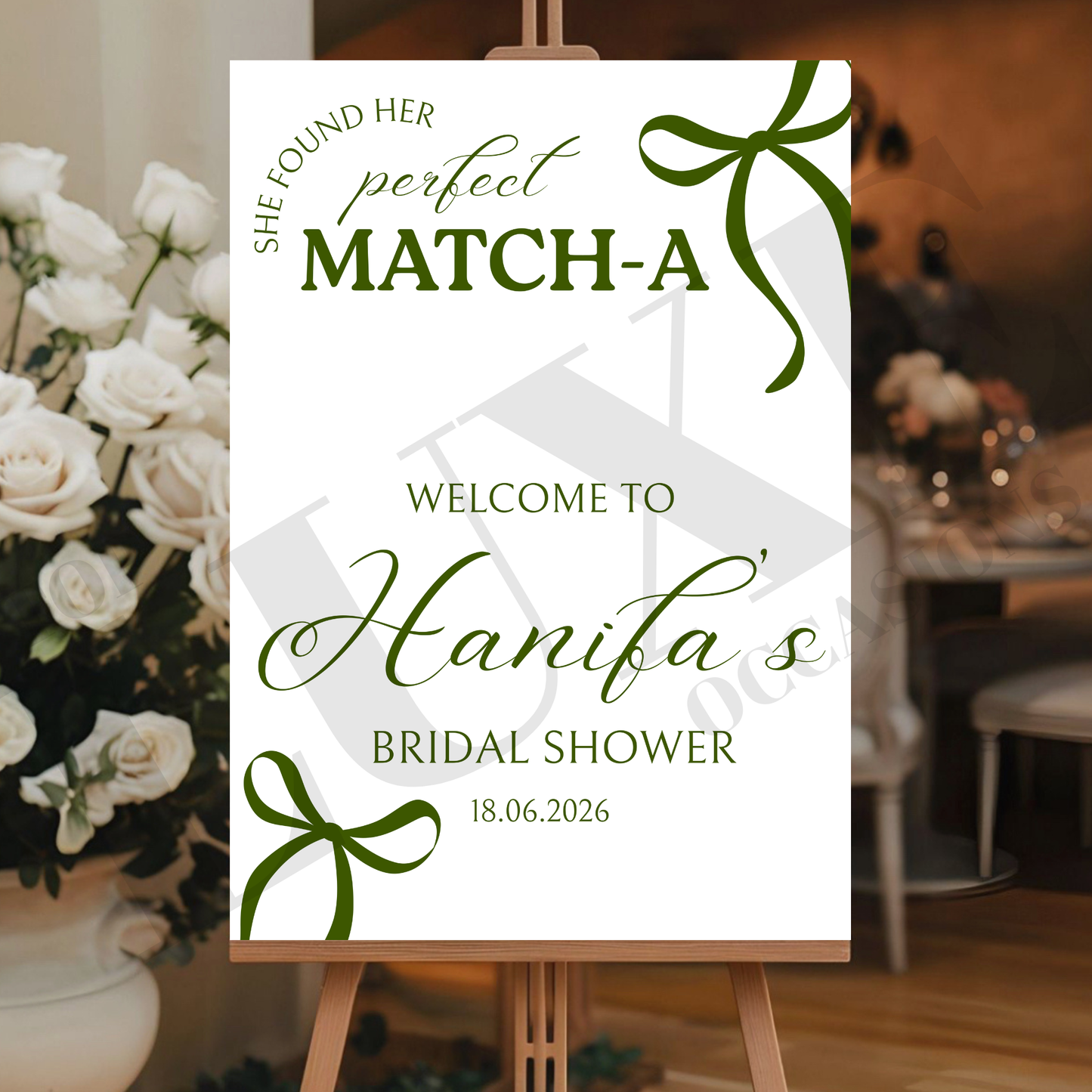 Trendy Matcha Bridal Shower Sign