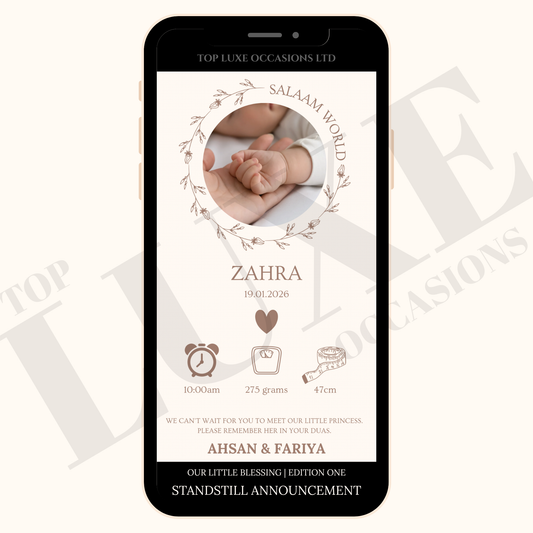 Our Little Blessing Baby Announcement [Edition 1 Design 2]