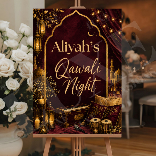 Boy/Girls Qawali Night Welcome Sign