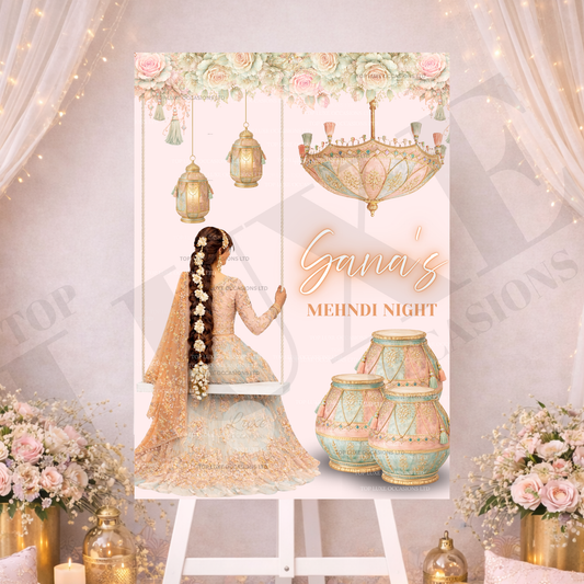 The Pastel Edit Swing Mehndi Dholki Welcome Sign