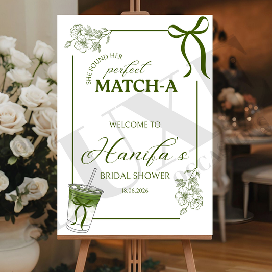 Trendy Matcha Bridal Shower Sign