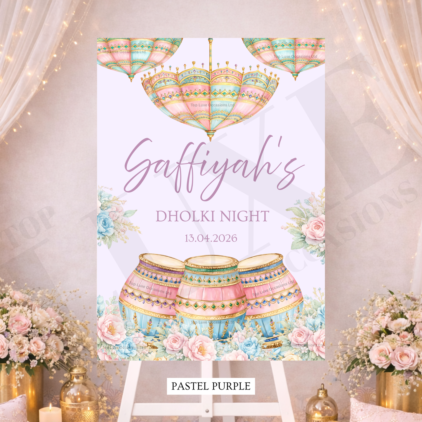 The Pastel Edit Mehndi Dholki Welcome Sign