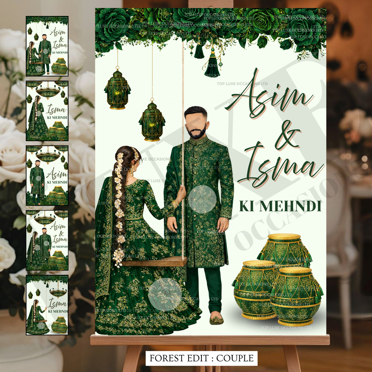 Joint Swing Forest Mehndi Vibrant Welcome Sign