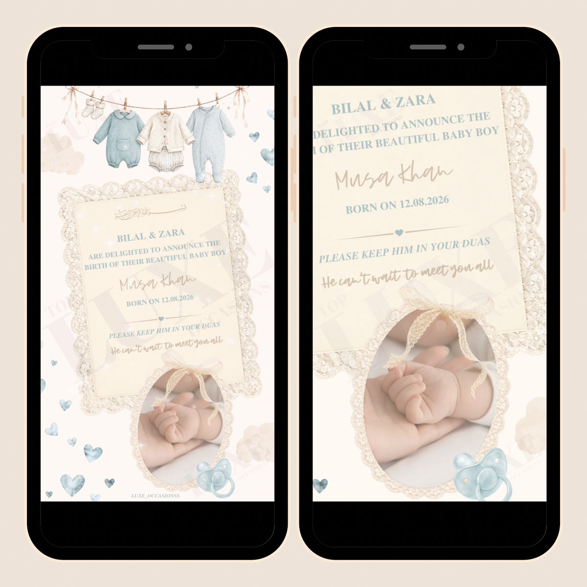 Baby Boy Announcement Video