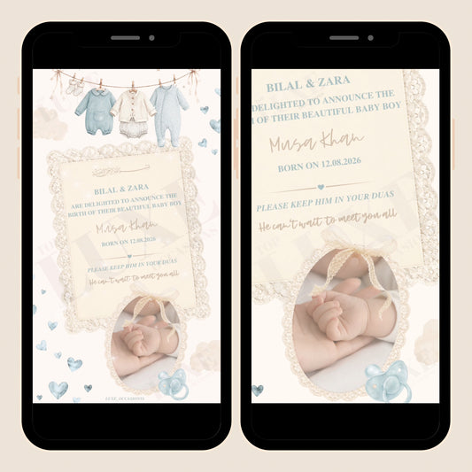 Baby Boy Announcement Video