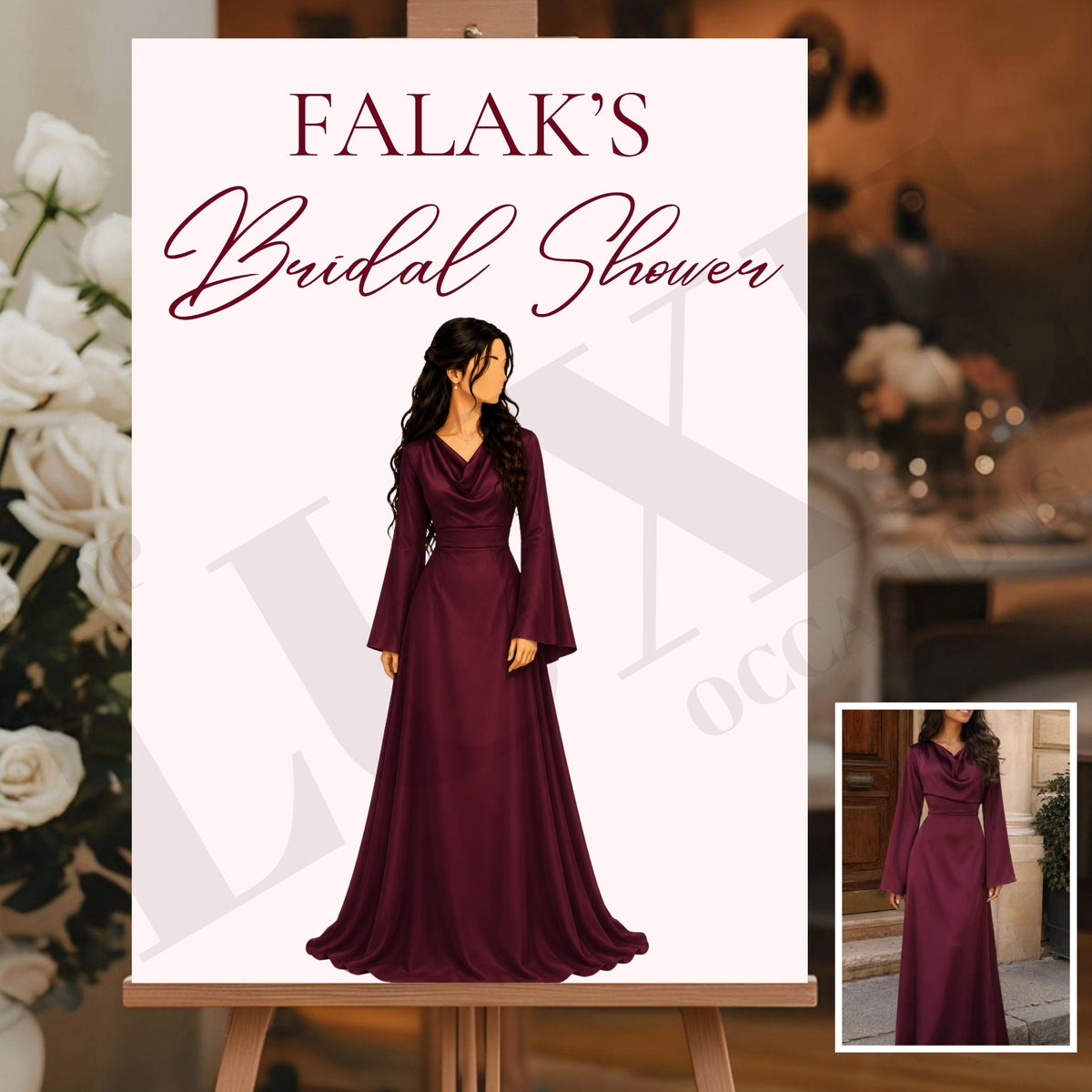 Custom Dress Bridal Shower Sign