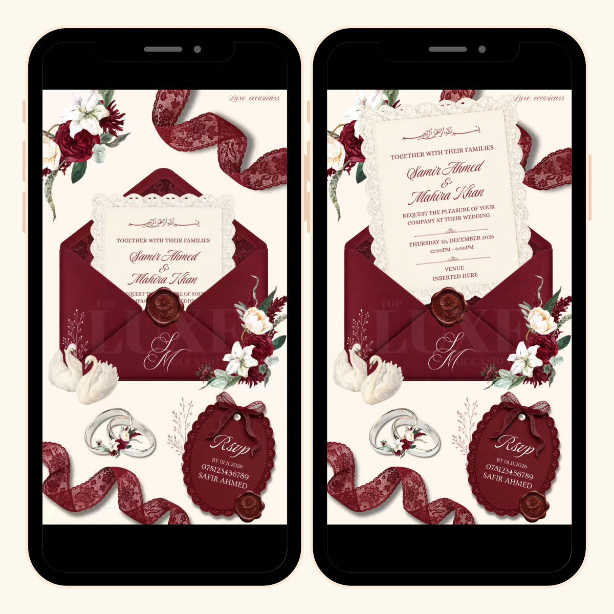 Nikkah | Baraat | Walima Video Invite