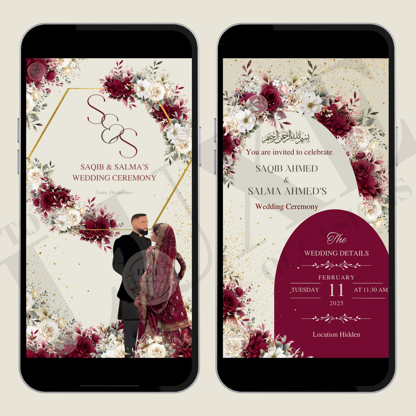 Traditional Nikkah | Baraat | Walima Video Invite