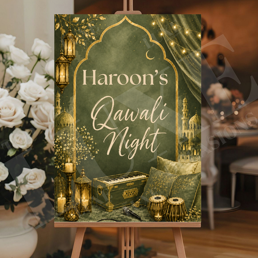 Boy/Girls Qawali Night Welcome Sign
