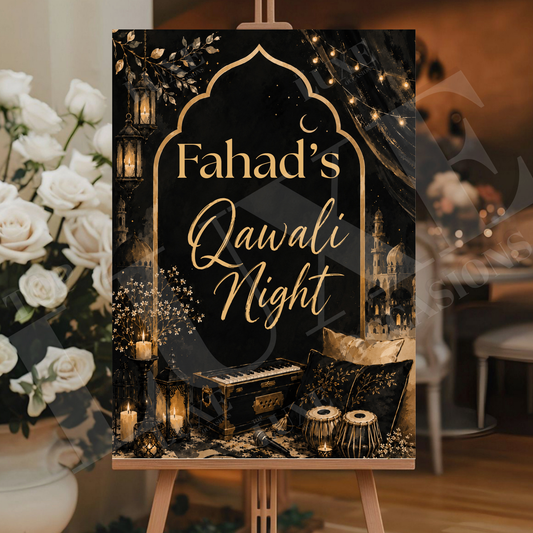 Boy/Girls Qawali Night Welcome Sign