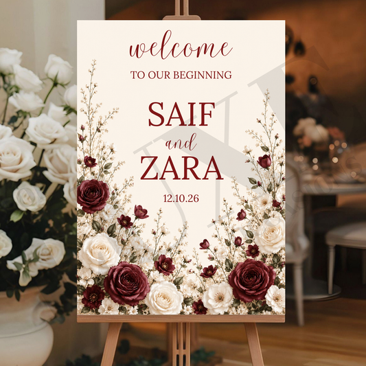 Floral Nikkah | Baraat | Walima Board