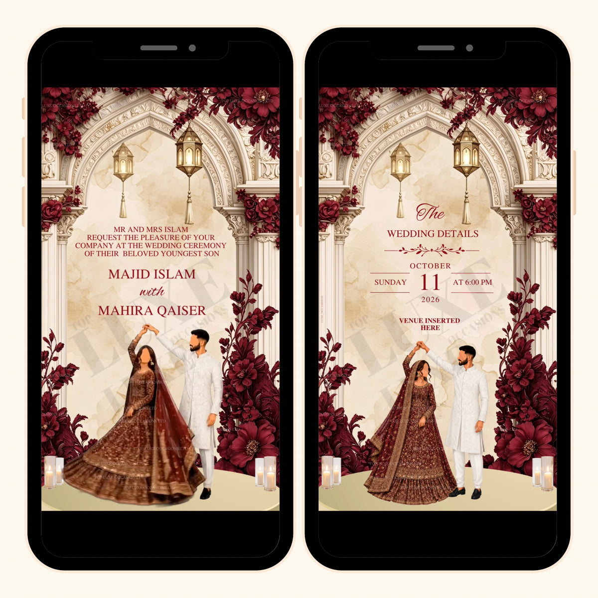 Animated Twirling Bride Nikkah | Baraat | Walima Video Invite