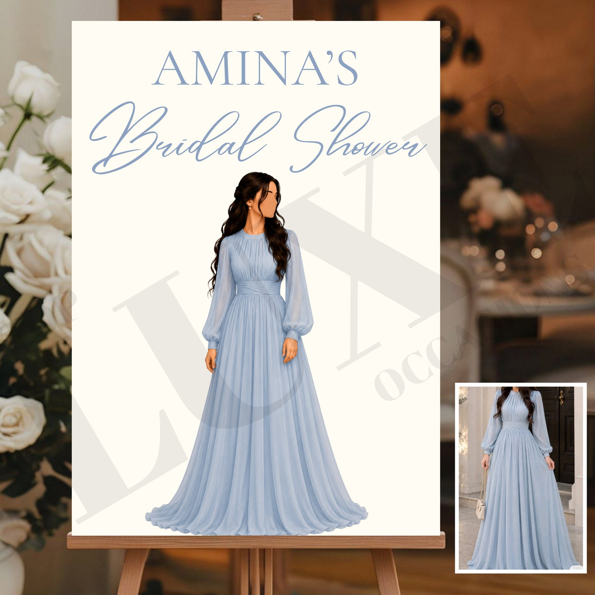 Custom Dress Bridal Shower Sign