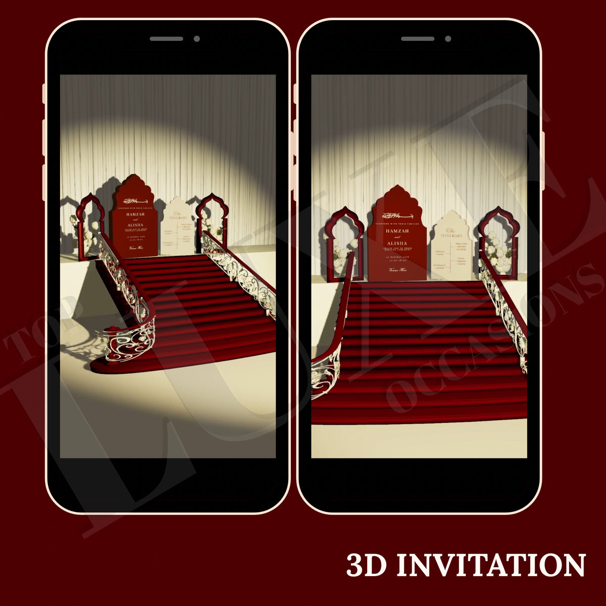 Nikkah | Baraat | Walima Video 3D Invite