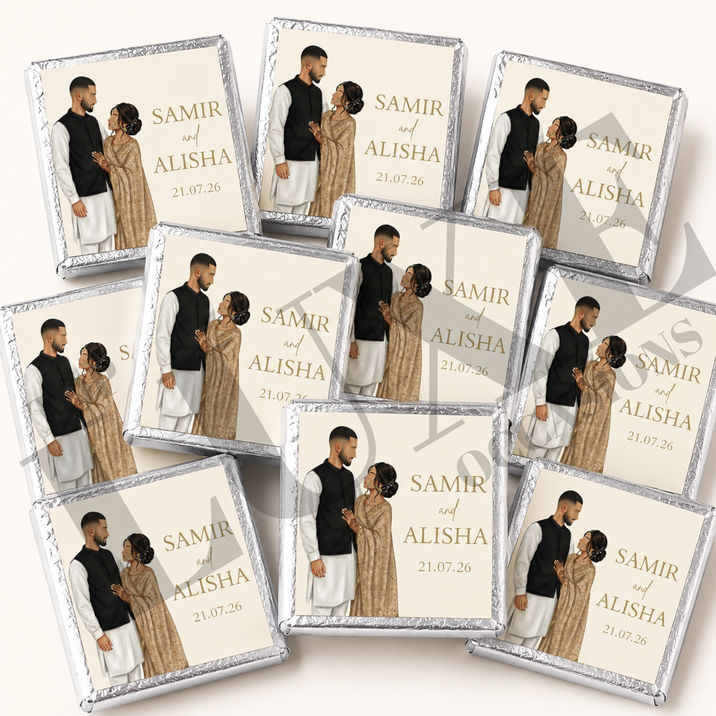 Nikkah | Baraat | Walima Chocolate Squares