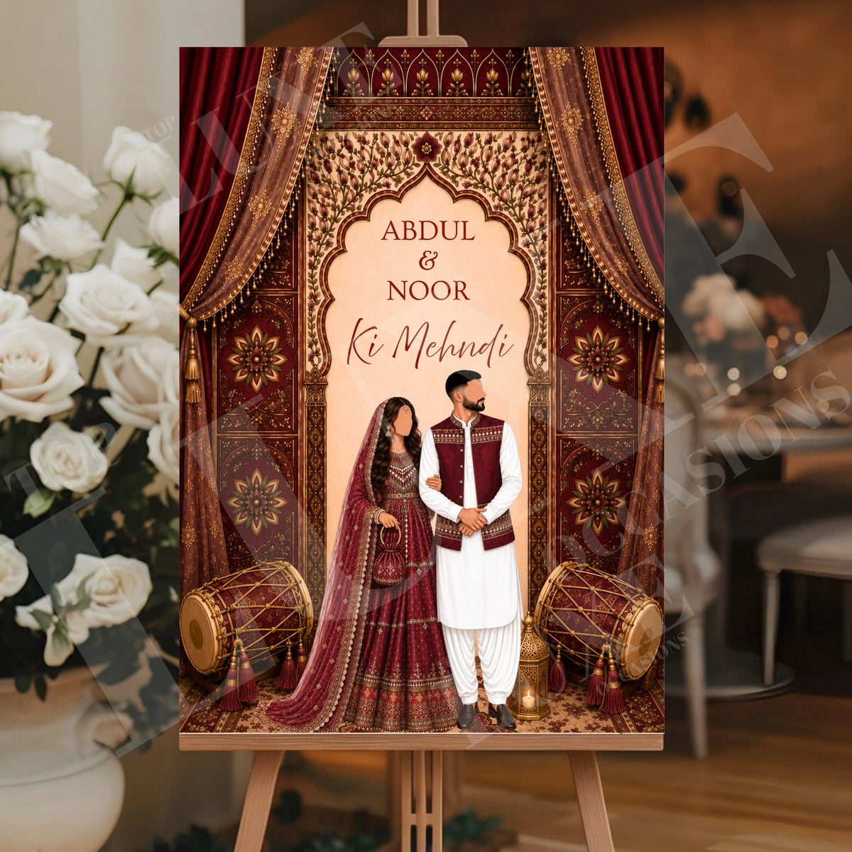 Joint Afghan Mehndi Dholki Welcome Sign