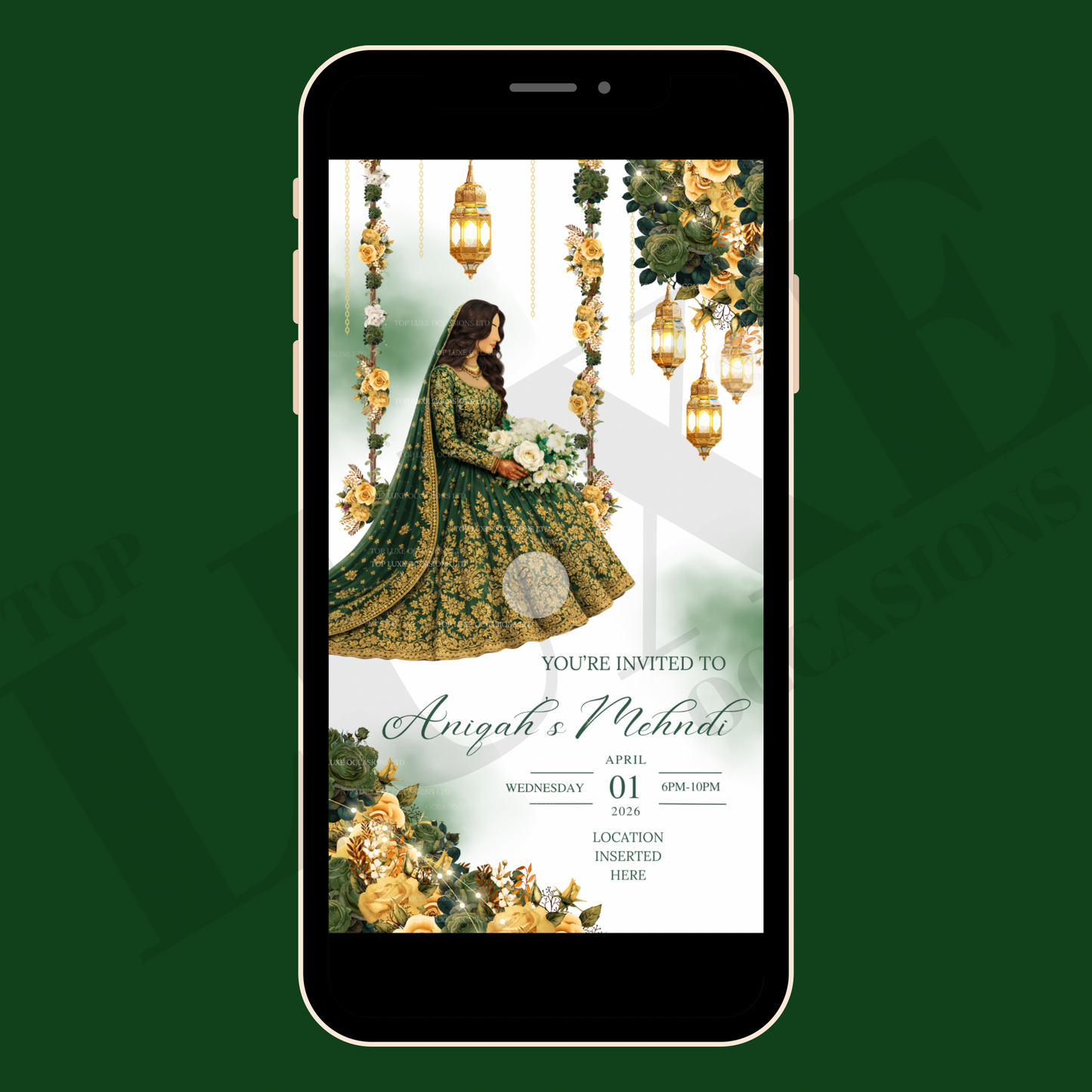1 Page Mehndi | Dholki Invite