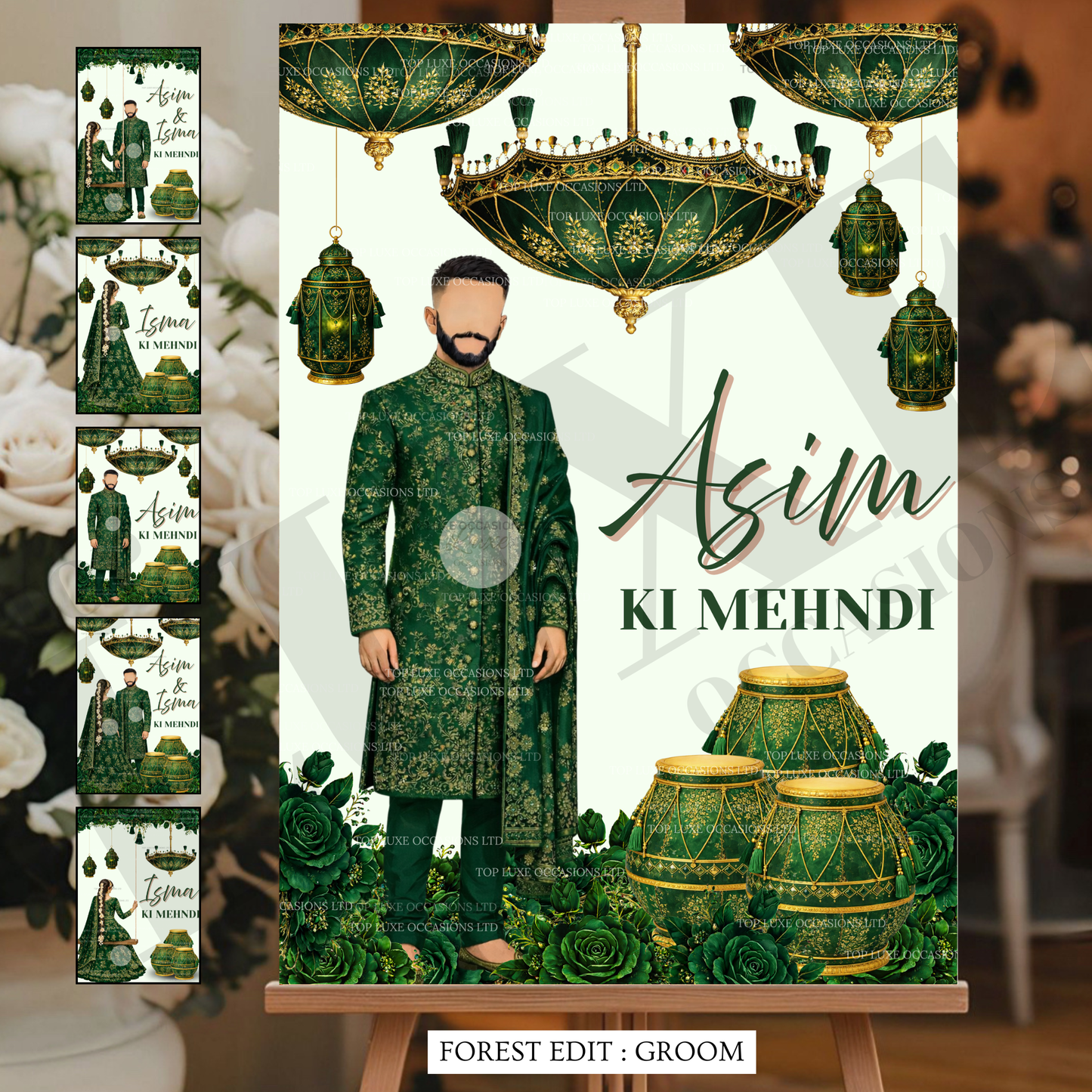 Boys Forest Mehndi Dholki Welcome Sign