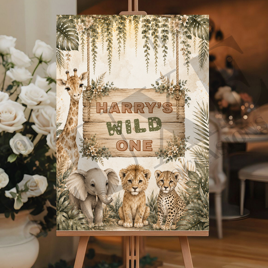 Wild One Birthday Board