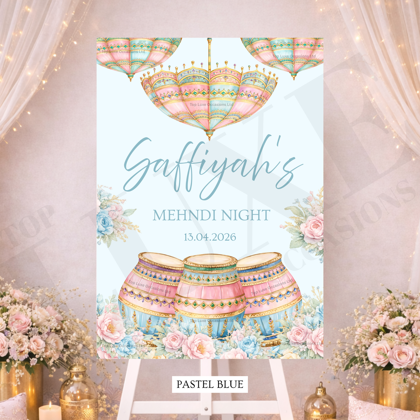 The Pastel Edit Mehndi Dholki Welcome Sign