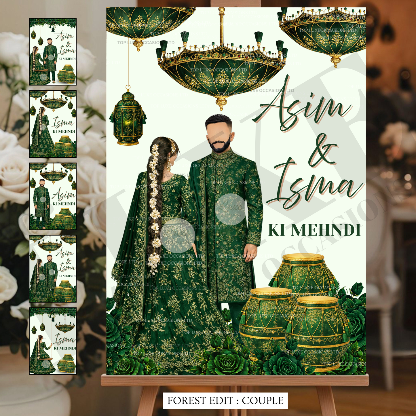 Joint Forest Mehndi Vibrant Welcome Sign