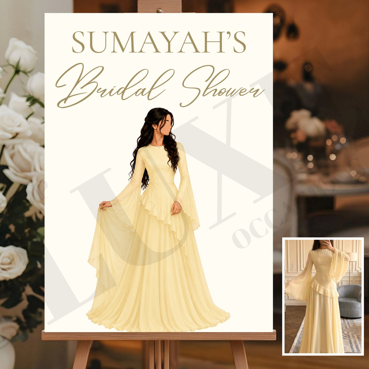 Custom Dress Bridal Shower Sign