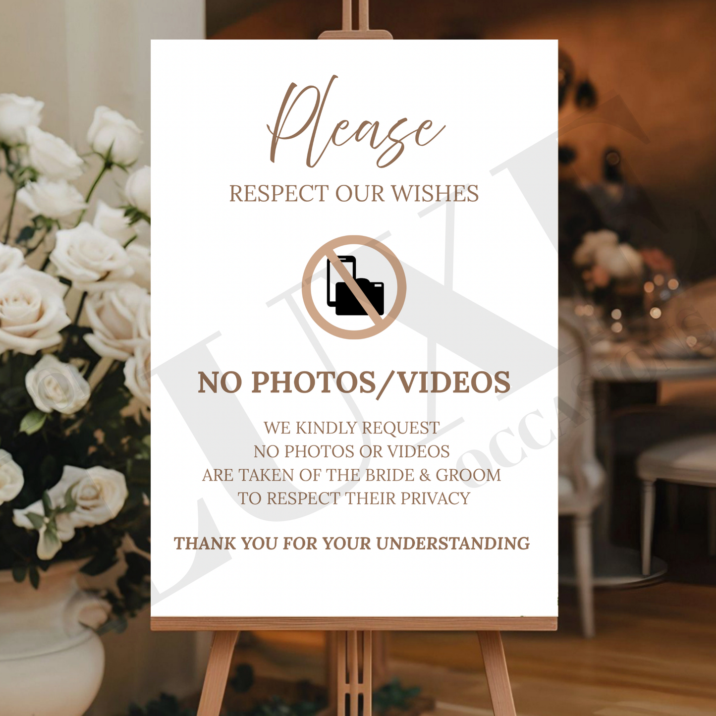 No Photos Or Videos Board