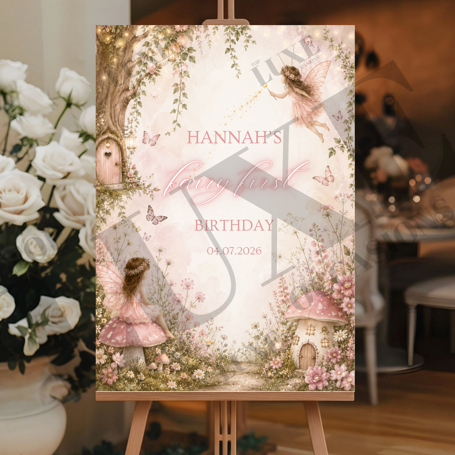 Fairy First Birthday Board