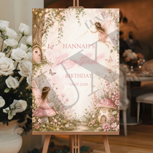 Fairy First Birthday Board