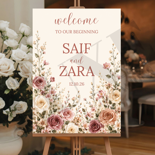 Floral Nikkah | Baraat | Walima Board