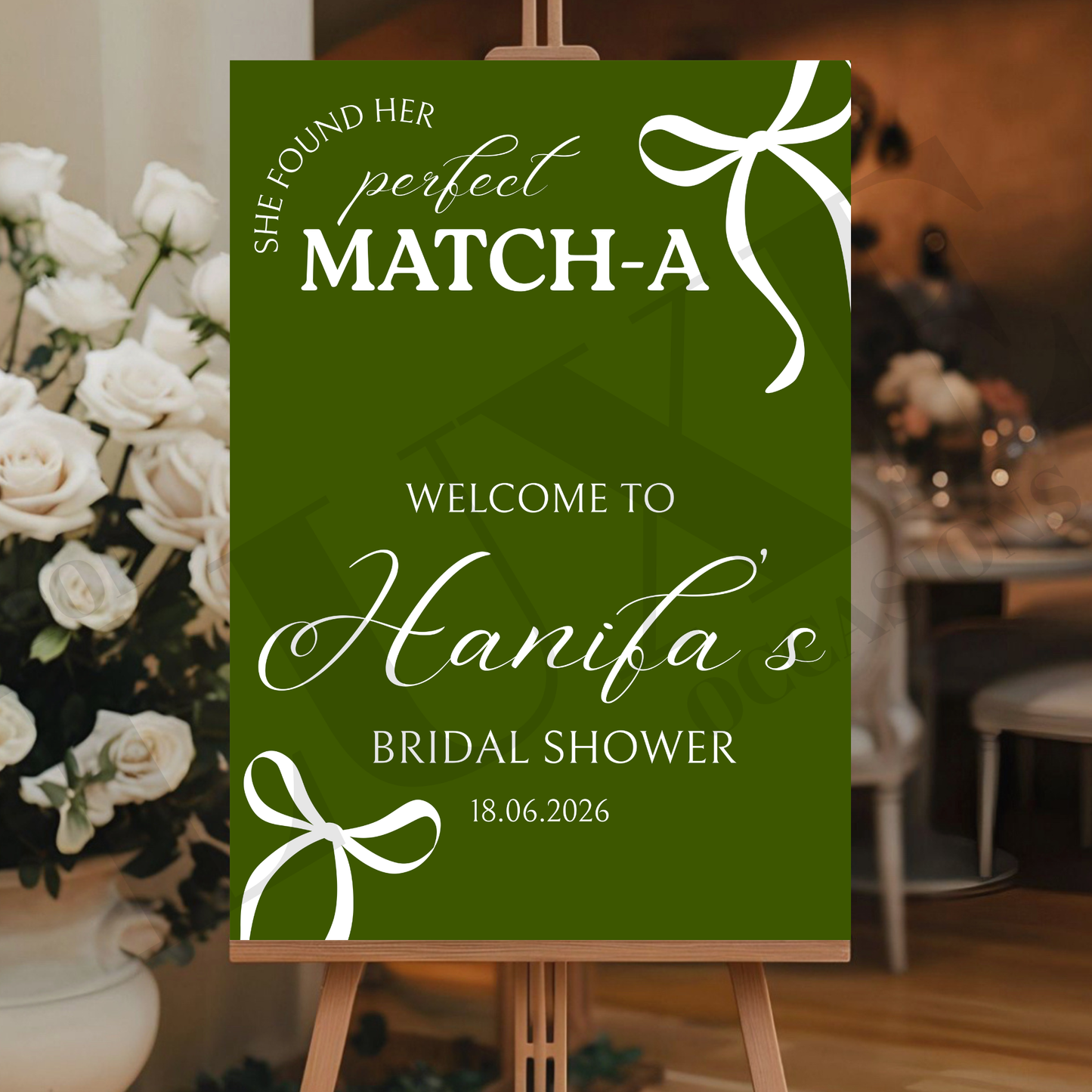 Trendy Matcha Bridal Shower Sign